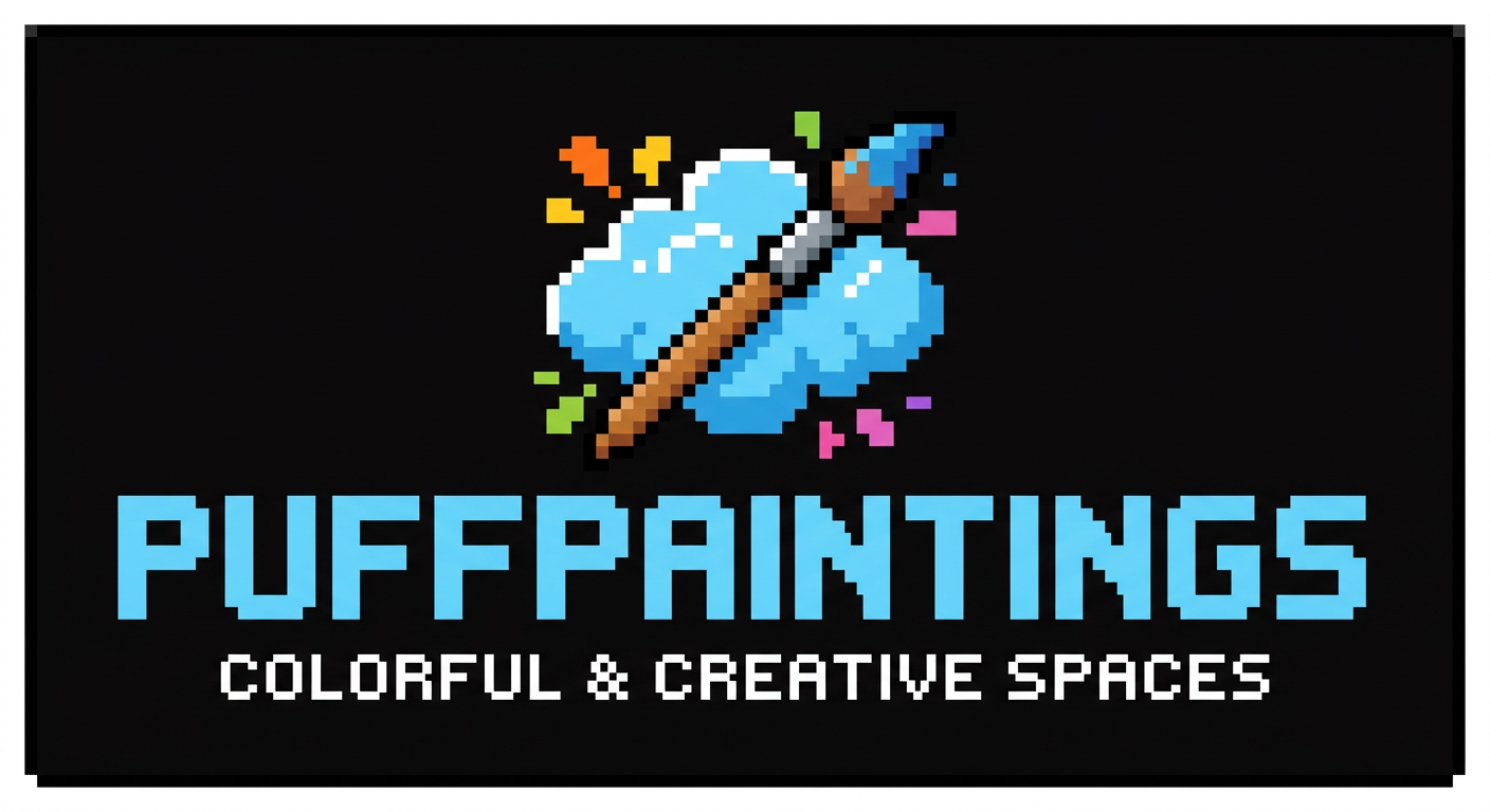 Firefly_Gemini Flash_Can you make a logo for my painting bussiness called PuffPaintings. Black...png