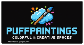 Firefly_Gemini Flash_Can you make a logo for my painting bussiness called PuffPaintings. Black...png